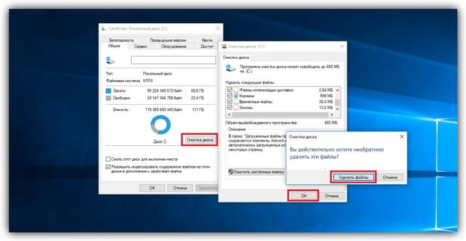 Kako očistiti disk na Windows: izbrisati privremene datoteke akumulirane od strane programa sustava