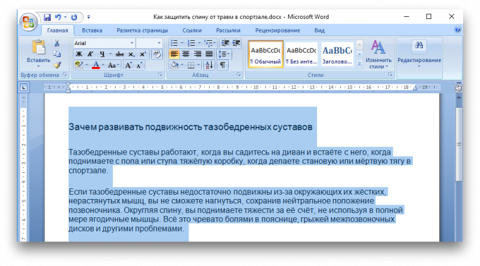 Tipkovni prečaci Microsoft Word