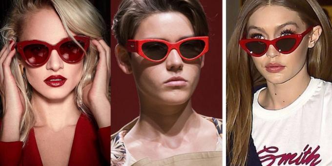 Ženske sunčane naočale u crvenom okviru