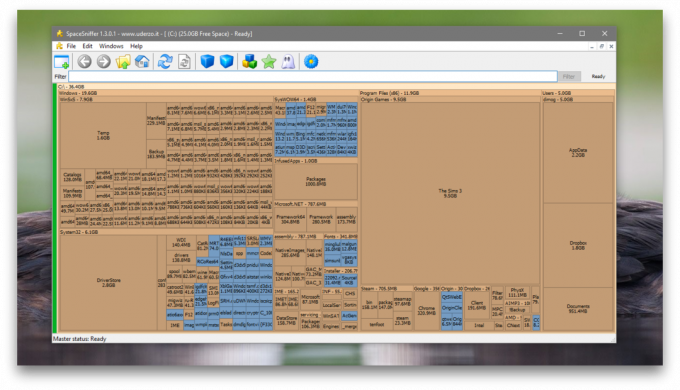 Prostor na tvrdom disku: SpaceSniffer