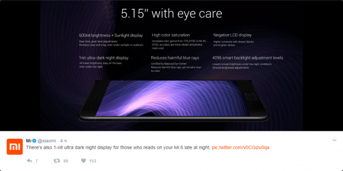 Xiaomi MI6: Prikaz