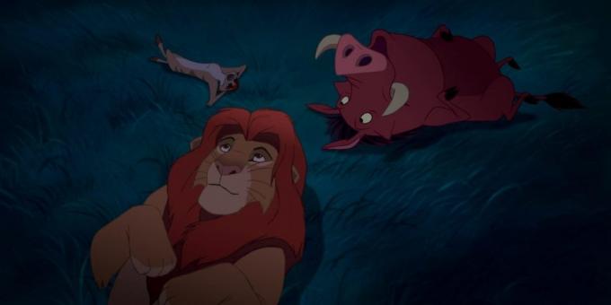 Crtić „Kralj lavova”: Simba, Timon i Pumbaa su u noćno nebo i razmišljati o prirodi zvijezde