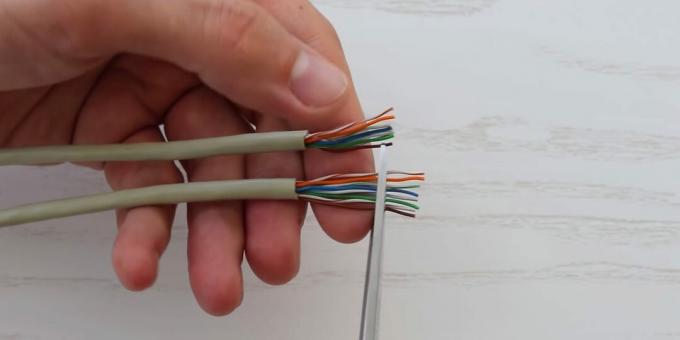 Kako stisnuti kabel upletene pare: poravnajte i obrežite žice