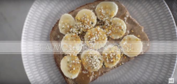 tost recept sa orasima paste, banane i pčelinji pelud