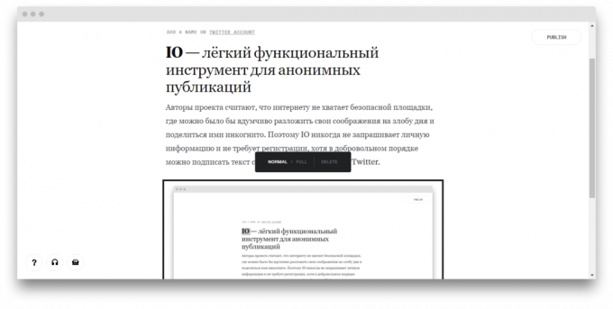 IO - lagani funkcionalan alat za anonimne publikacije