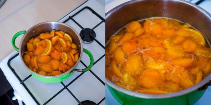 Džem od marelica i naranči: Stavite lonac na štednjak