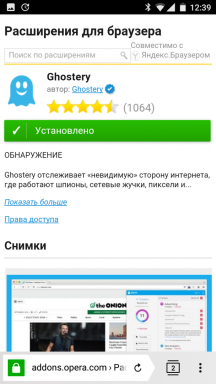 Kako instalirati ekstenzije u mobitel „Yandex. Preglednik „za Android
