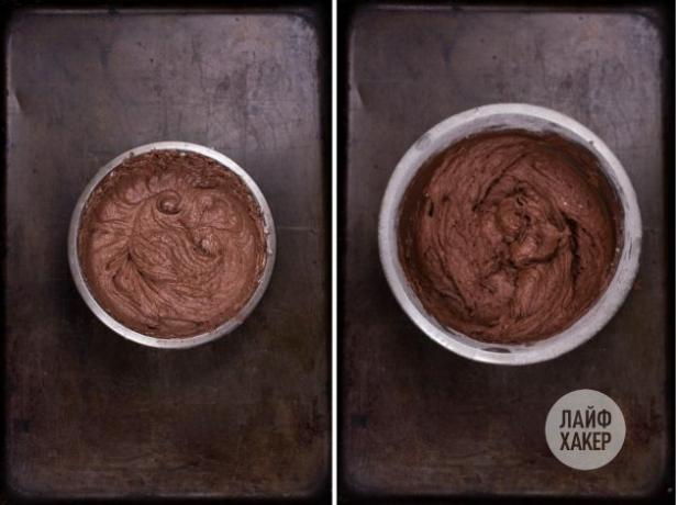 Da biste napravili kolačiće s čokoladnim punjenjem à la fondant, dodajte maslac kakao i jaje, istucite, a zatim smjesu maslaca kombinirajte s brašnom
