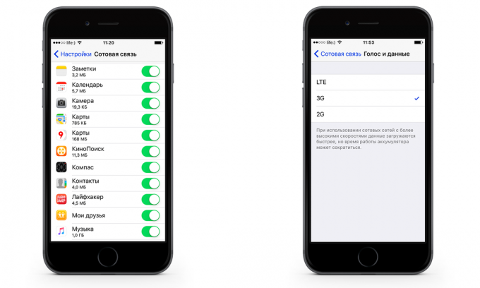 Kako uštedjeti na mobilni prijenos podataka iPhone s iOS-9. zahtjev za zaključavanje