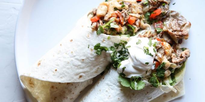 Recept Burrito s odrezak, avokado i papar