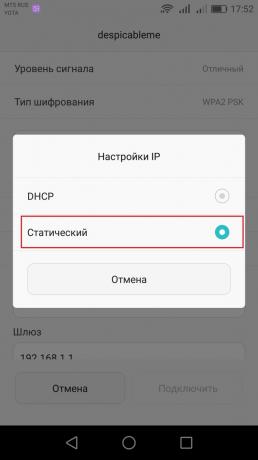 postavljanje DNS-poslužitelj na Androidu
