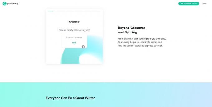 Internetska provjera gramatike: Grammarly