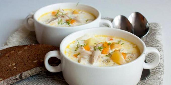 Kremasta juha od gljiva s piletinom