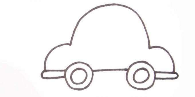 Kako nacrtati automobil: obojite dno automobila