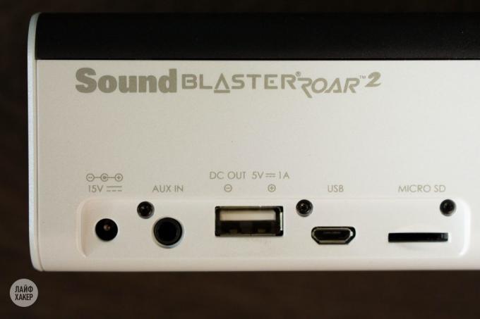Creative Sound Blaster Roar 2: konektori