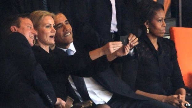 Autoportretist Obama, Helle Thorning-Schmidt i David Cameron