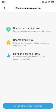 Profil na Android OS-u: „drugi prostor”