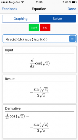 Mathpix: izračunavanje derivata