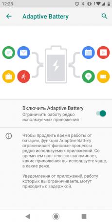 Kako se radi štednje baterije na Android: Adaptive baterije