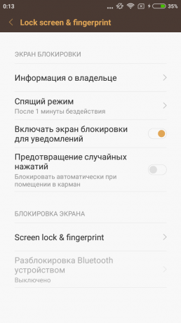 Xiaomi redmi 3s: zaslon za zaključavanje