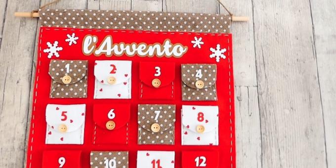 Kako bi Advent Kalendar napravljen od filca ili tkanine