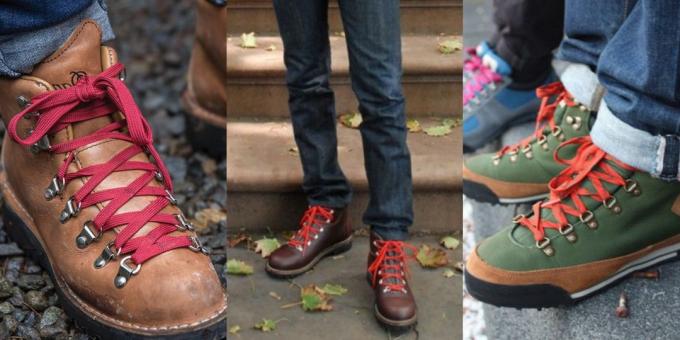 Moderan muške cipele: planinarske cipele u vintage stilu