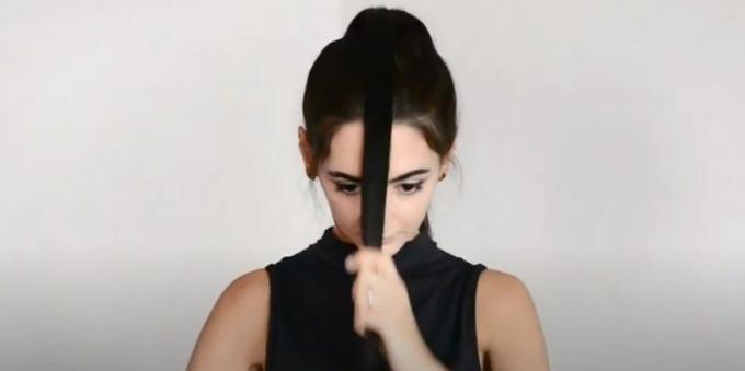 Ženske frizure za okruglo lice: podijelite rep u dva dijela
