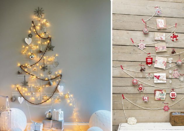 Kako ukrasiti kuću za Novu godinu: Zid stablo
