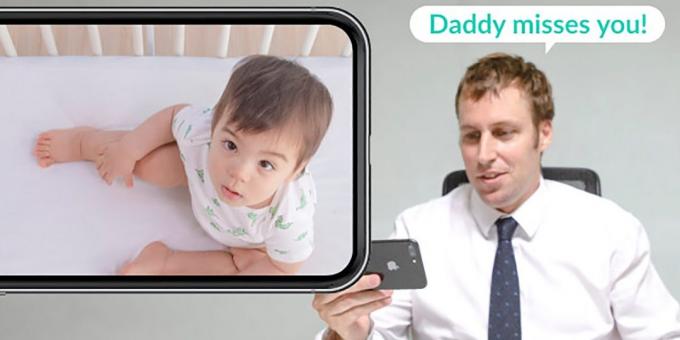 pametna beba monitor Cubo AI pruža funkciju dvosmjerne glasovne komunikacije.