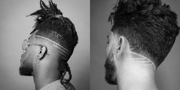 Trendi muške frizure za ljubitelje ekstremnih sportova: obrijane obrasci