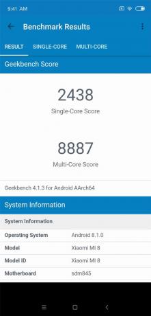 Pregled Xiaomi MI 8: GeekBench