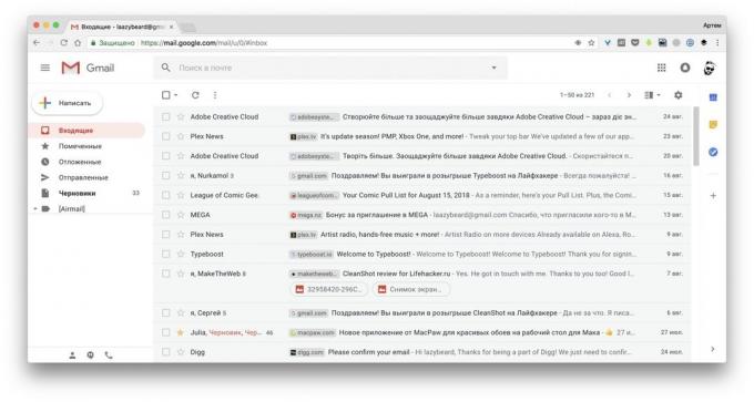 Gmail Ikone pošiljatelja