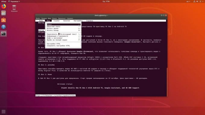 Linux terminala omogućuje da surfate Internetom
