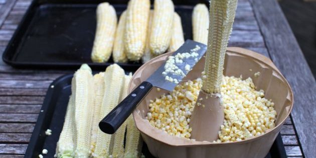 Život sjeckanje Kuhinja: kukuruz