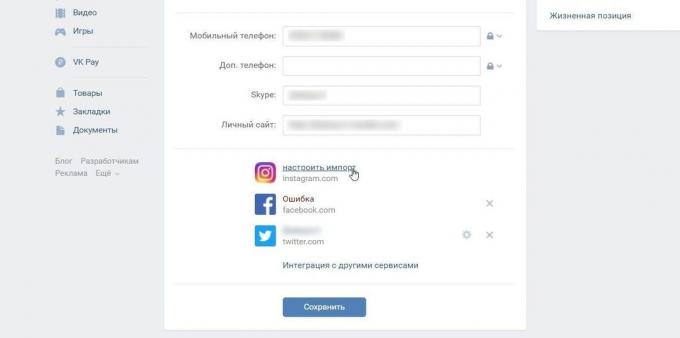 Kako vezati na Instagram „Vkontakte”