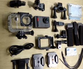 Akcija kamere Elephone Ele kamera Explorer Pro: fotografije i video snimke pristojne kvalitete za 92 $