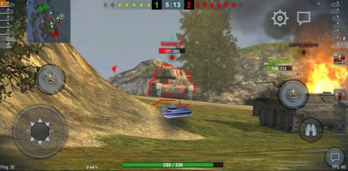 Nastup tijekom igranja World of Tanks: Blitz