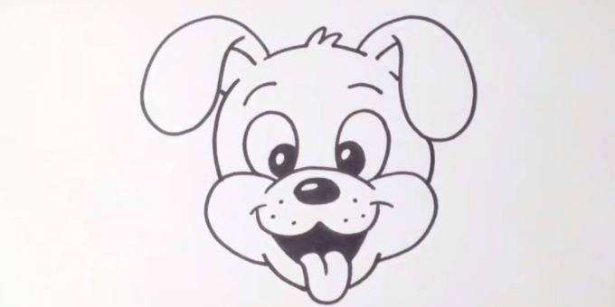 Kako nacrtati crtani pas njuška