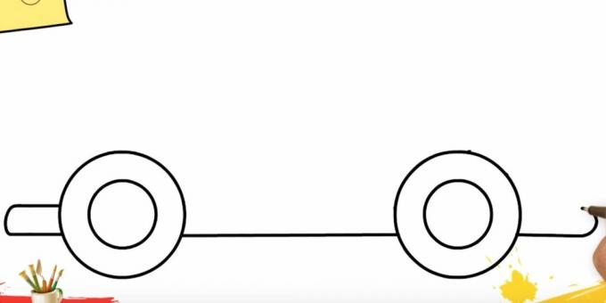 Kako nacrtati kamion: završiti dno