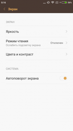 Xiaomi redmi 3s: postavke zaslona