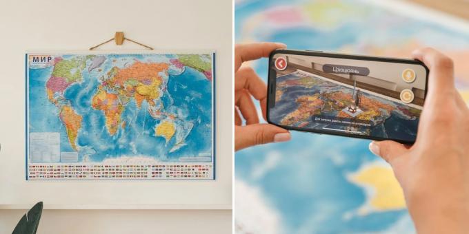 Pokloni za dijete 1. rujna: zidna karta svijeta