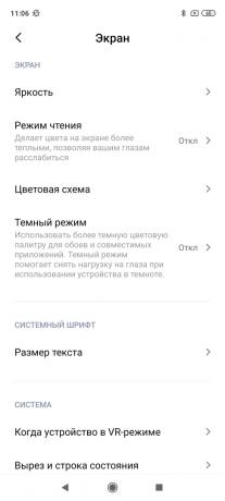 Redmi Note 9 Pro: postavke zaslona
