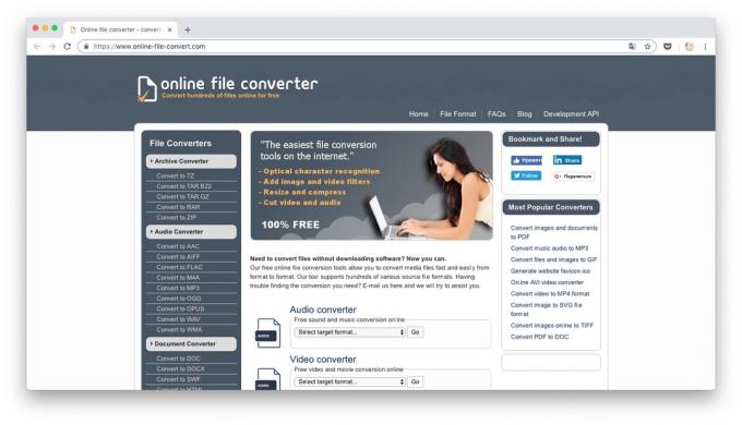 Online konverteri: Online File Pretvori