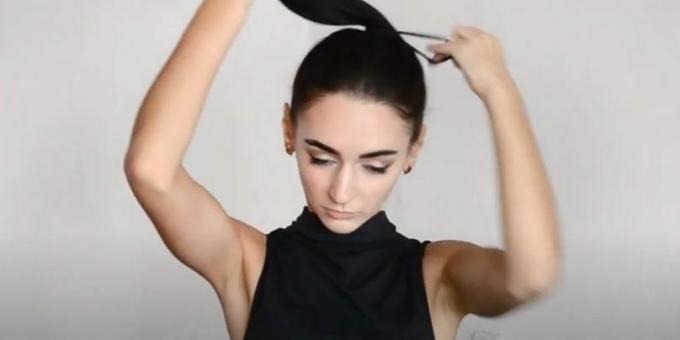 Ženske frizure za okruglo lice: počešljajte kosu, uvucite je u visoki rep