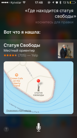 Siri naredba: navigacija