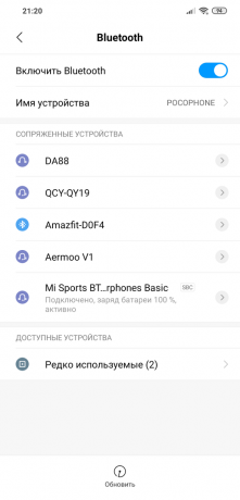 Mi Sport Bluetooth mladih izdanje: Popis dodano