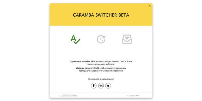 Mogućnosti Izgled išli Caramba switcher za MacOS