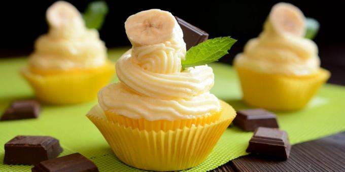 Banana cupcakes s kremom od vanilije