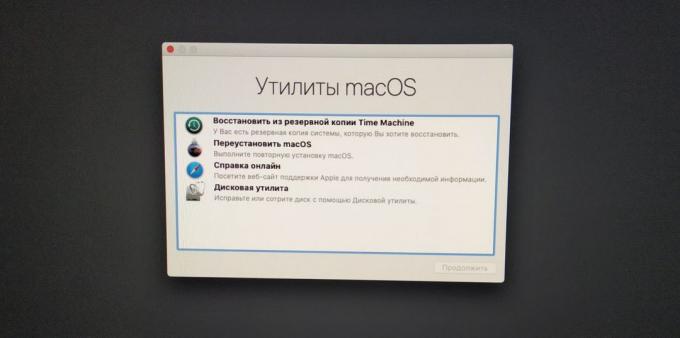 Kako ubrzati svoje računalo za MacOS: Odaberite „Reset MacOS»