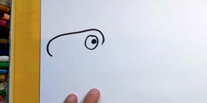 Kako nacrtati dinosaura: nacrtati dio glave